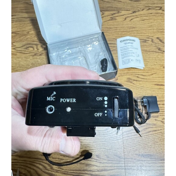 Croove Voice Amplifier Portable Rechargeable Microphone Headset Waistband Clip - Picture 9 of 16